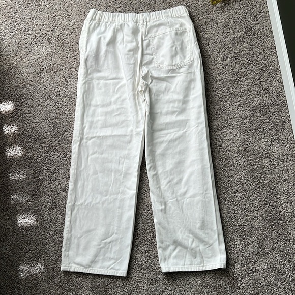 Massimo Dutti White Wide Leg Trouser Pants Size 10 - Picture 4 of 5